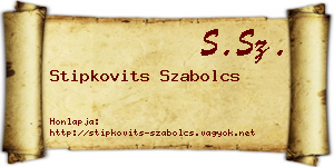 Stipkovits Szabolcs névjegykártya
