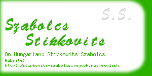 szabolcs stipkovits business card